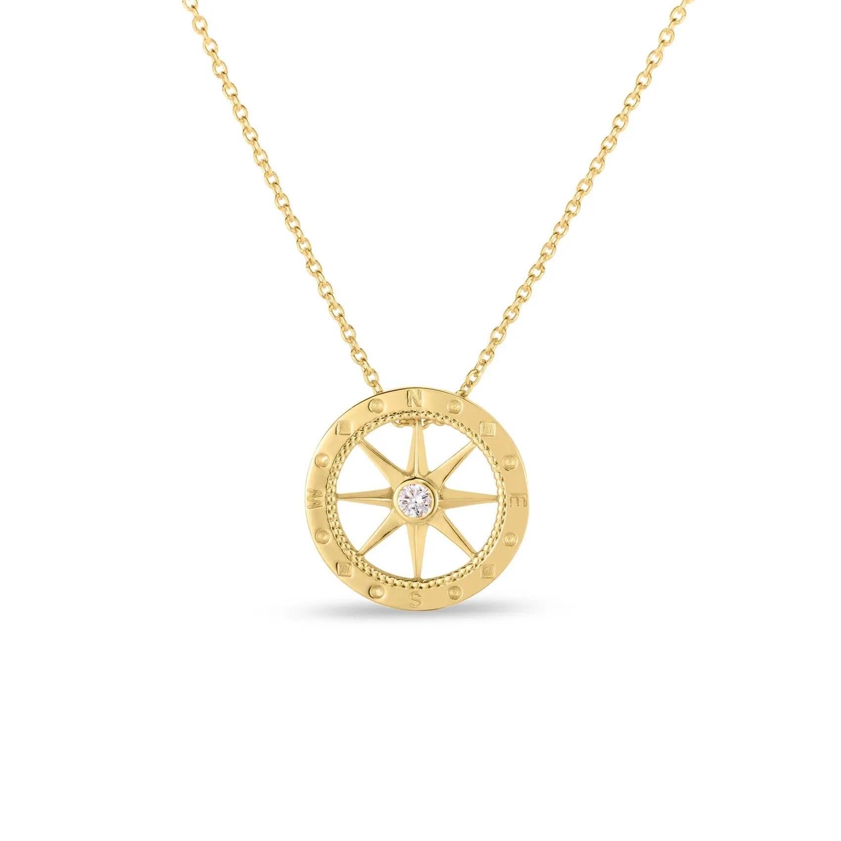 18k Tiny Treasures Diamant-Kompass-Anhänger aus Gelbgold 002137AYCHX0 im Zustand „Neu“ im Angebot in Wilmington, DE