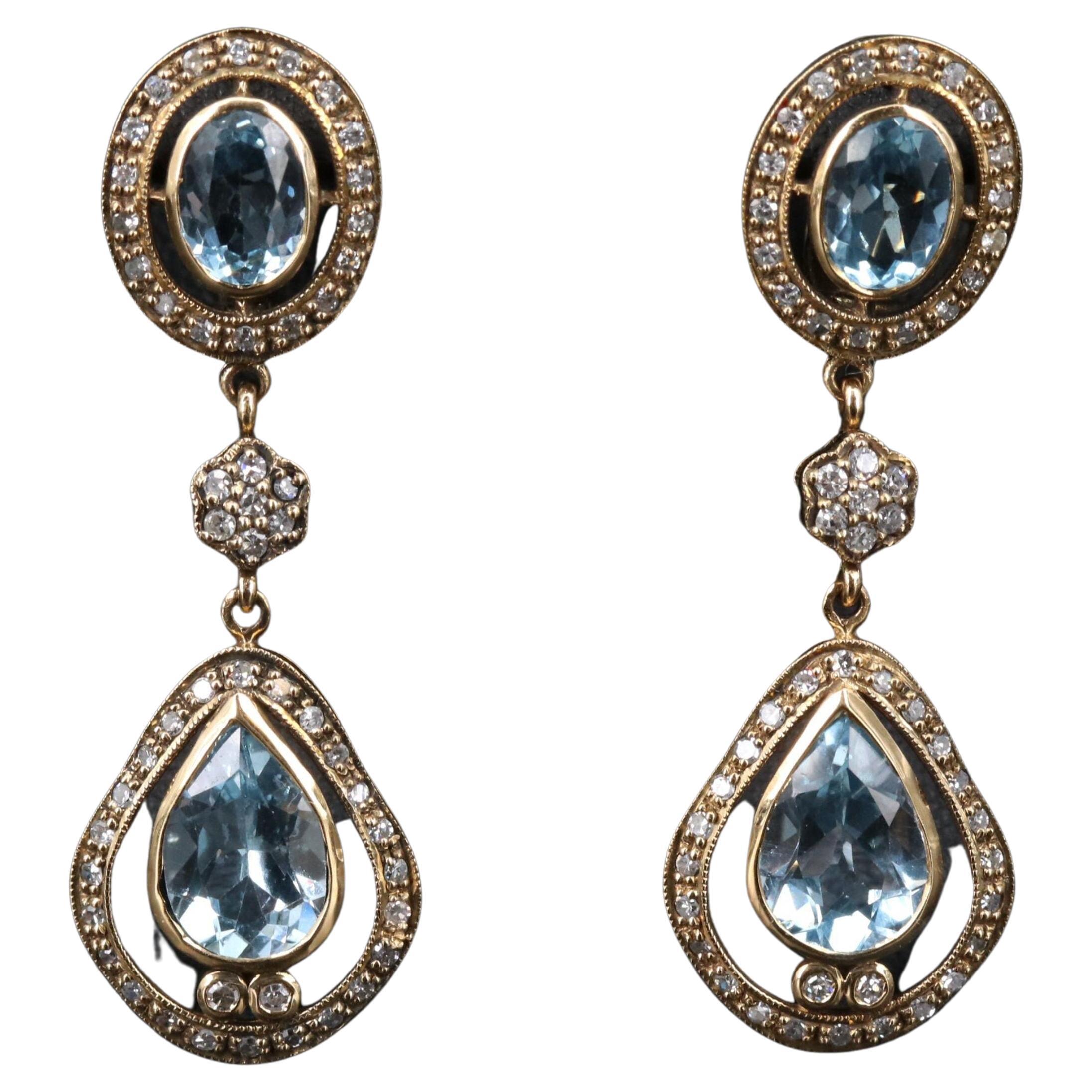 Sapphire and Diamond Huggie Minimalist Crystal Earring Set For Sale at