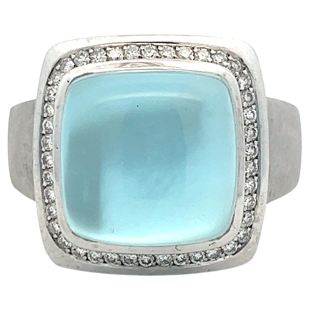 18k Topaz Diamond Ring For Sale