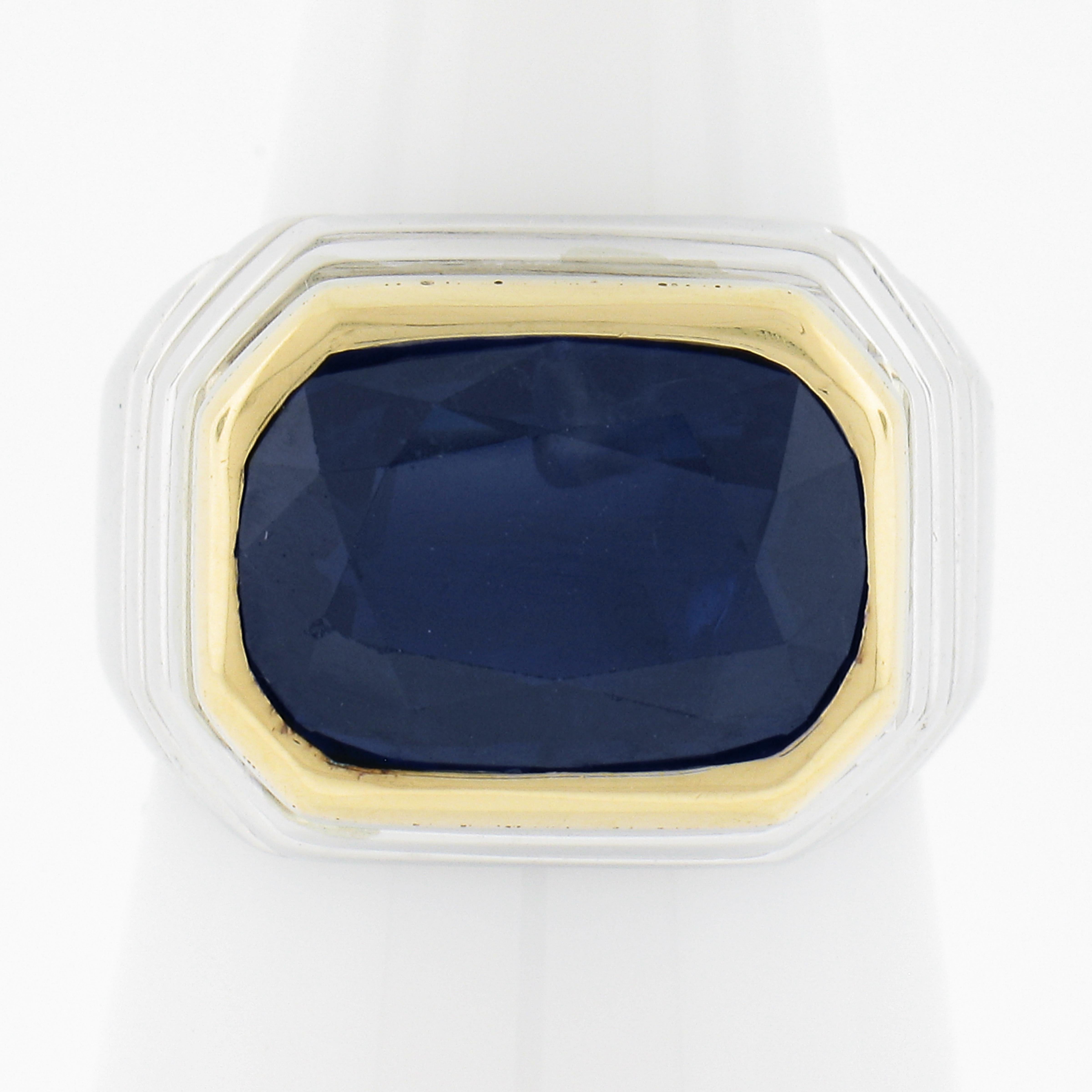 --Stone(s):--
(1) Natural Genuine Sapphire - Cushion Brilliant Cut - Bezel Set - Deep Royal Blue Color - 6.20ct (approx. based on the certification weight)
** See Certification Details Below for Complete Info **
Total Carat Weight: 6.20