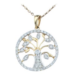 18k Gold Tree of Life Necklace Gold Spiritual Necklace Tree of Life Pendant