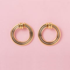 18k Tri-Color Gold Cartier Earrings