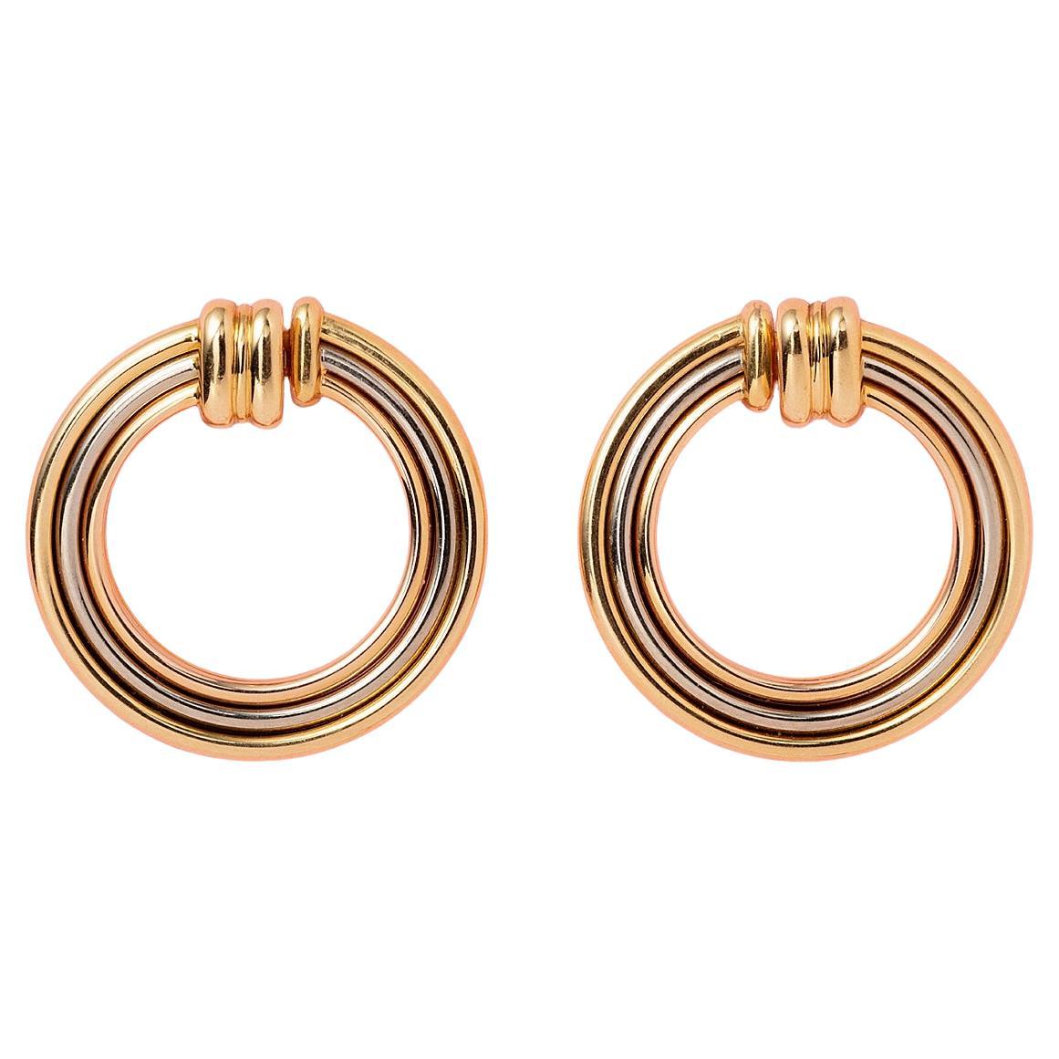 Pendientes Cartier de oro tricolor 18k