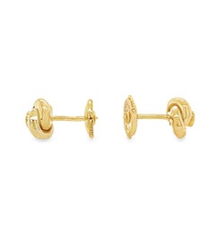 18k Tri-Color Gold Diamond Cartier Knot Earrings