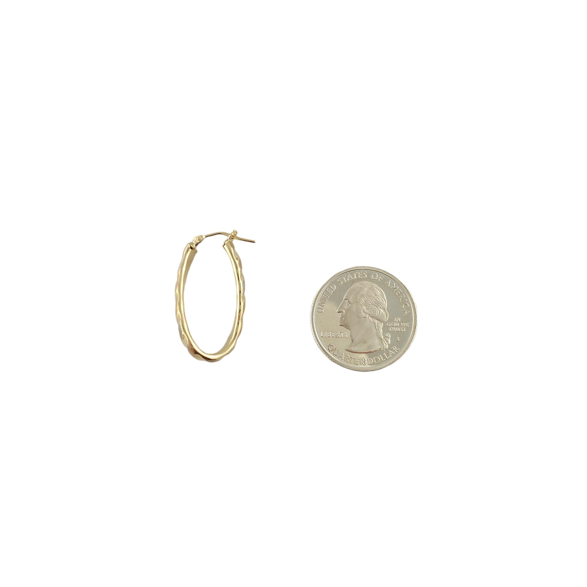 oblong gold hoop earrings