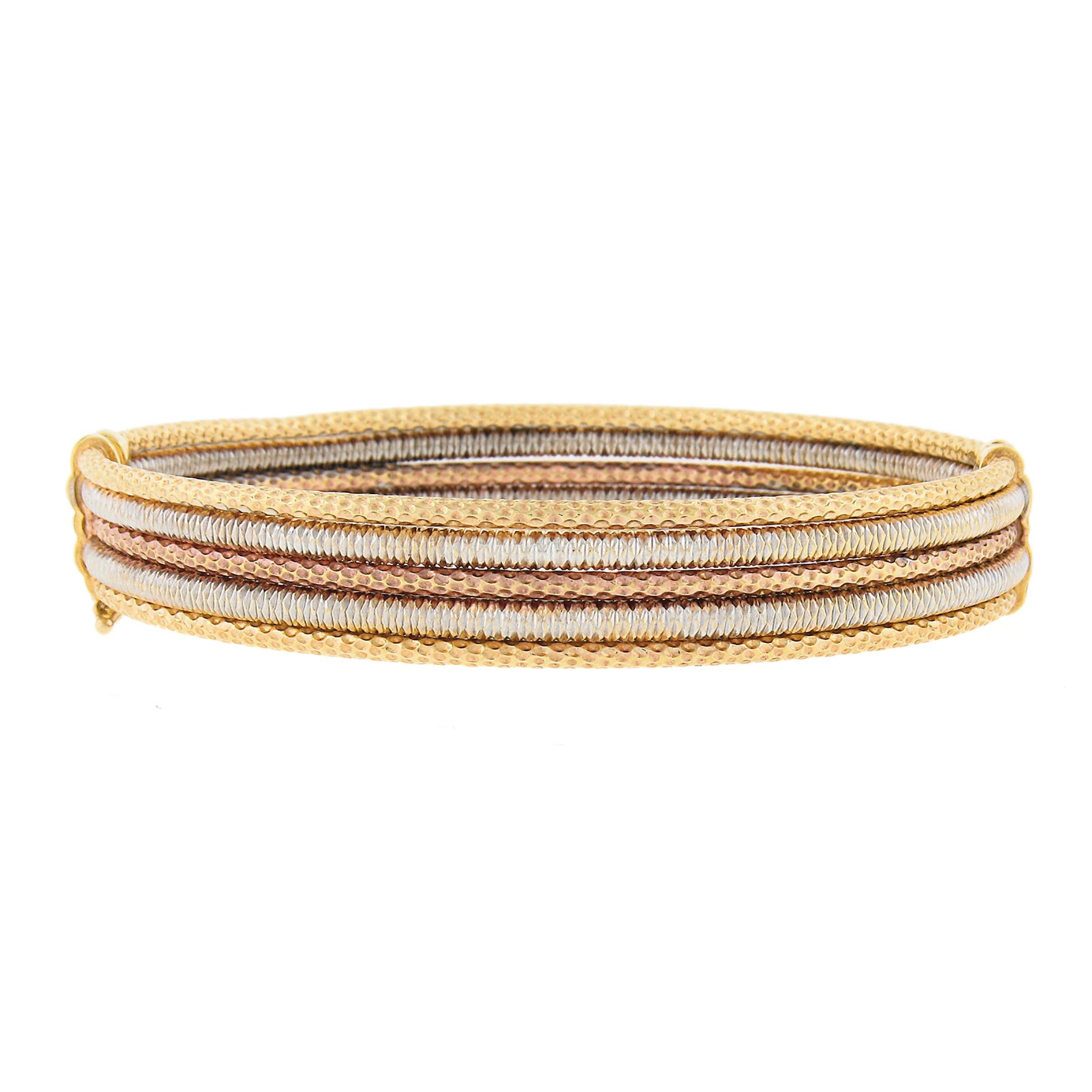 tri color gold bracelet womens