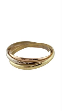 18K Tri Color Rolling Ring Size 8.5 #15145