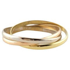  18K Tri Color Rolling Ring Size 8.5 #15145
