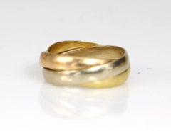 18K Tri-Color Unisex Trinity Ring Size 10.5