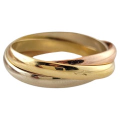18K Tri Colored Rolling 3 Band Ring Size 11.25 #17334