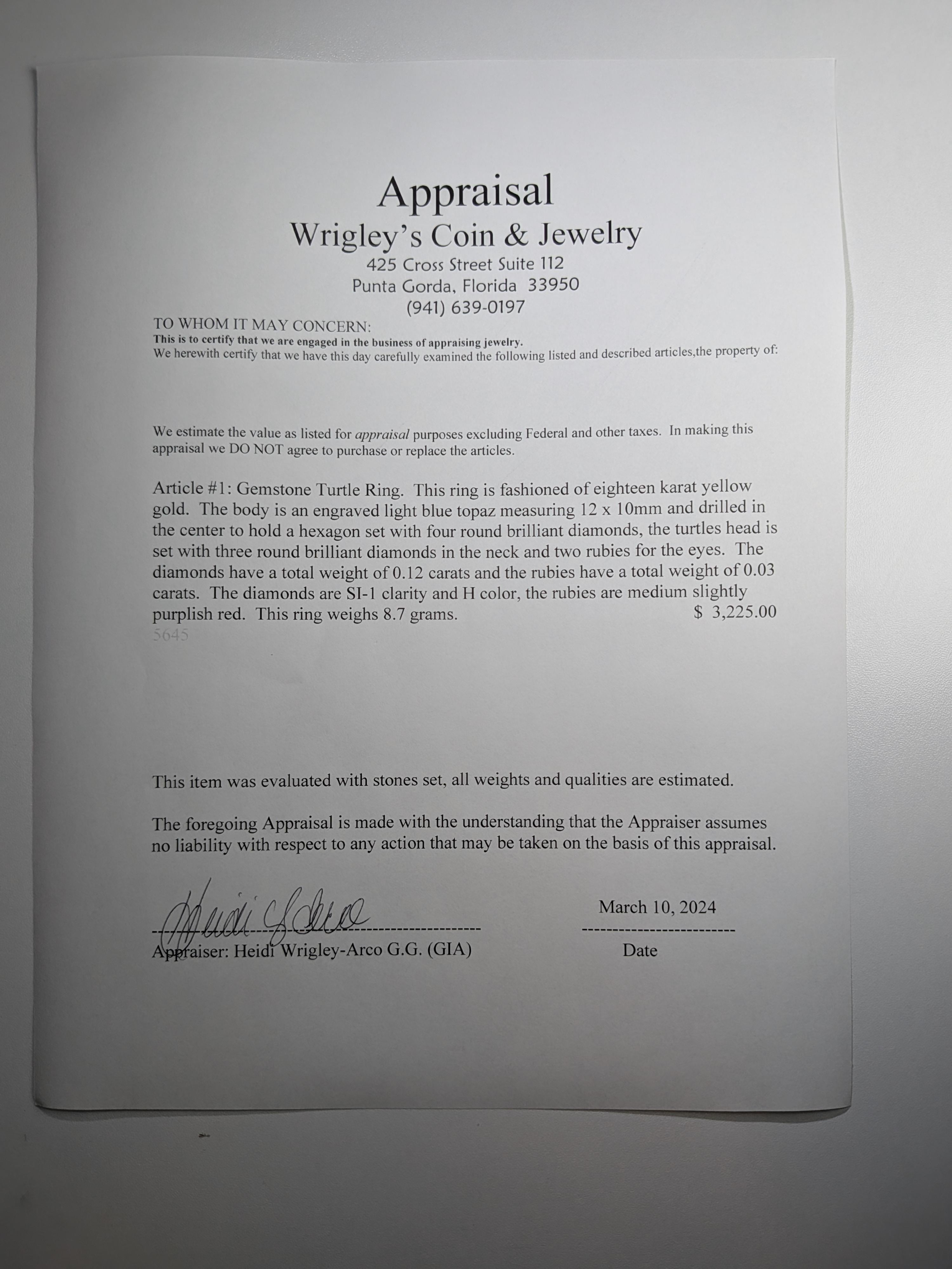 18k TURTLE ring. DIAMOND Topaz encrusted Turtle 3D Animated Seaturtle ring. en vente 2