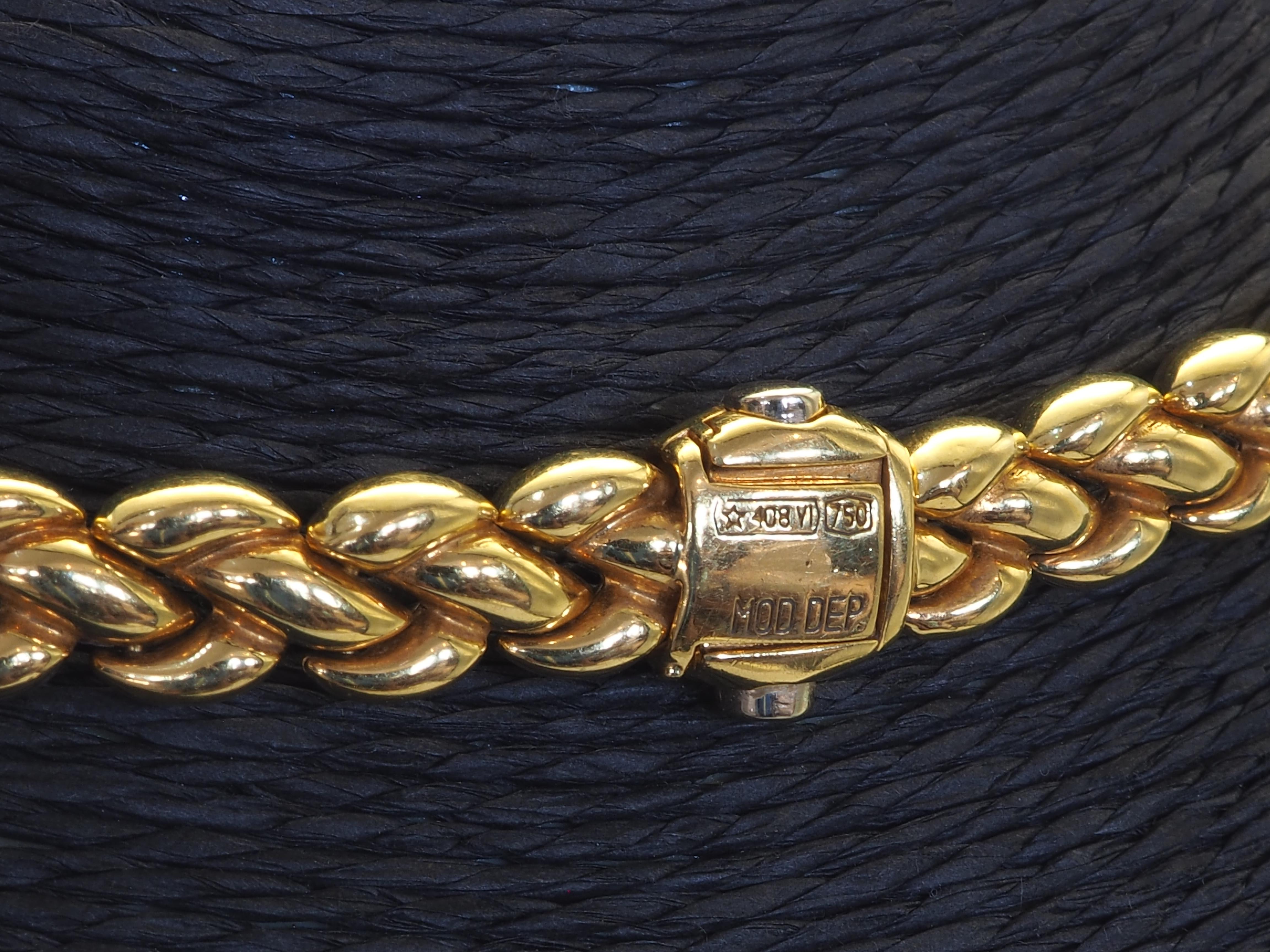18K Two Tone Chimento Diamond Woven Necklace 3
