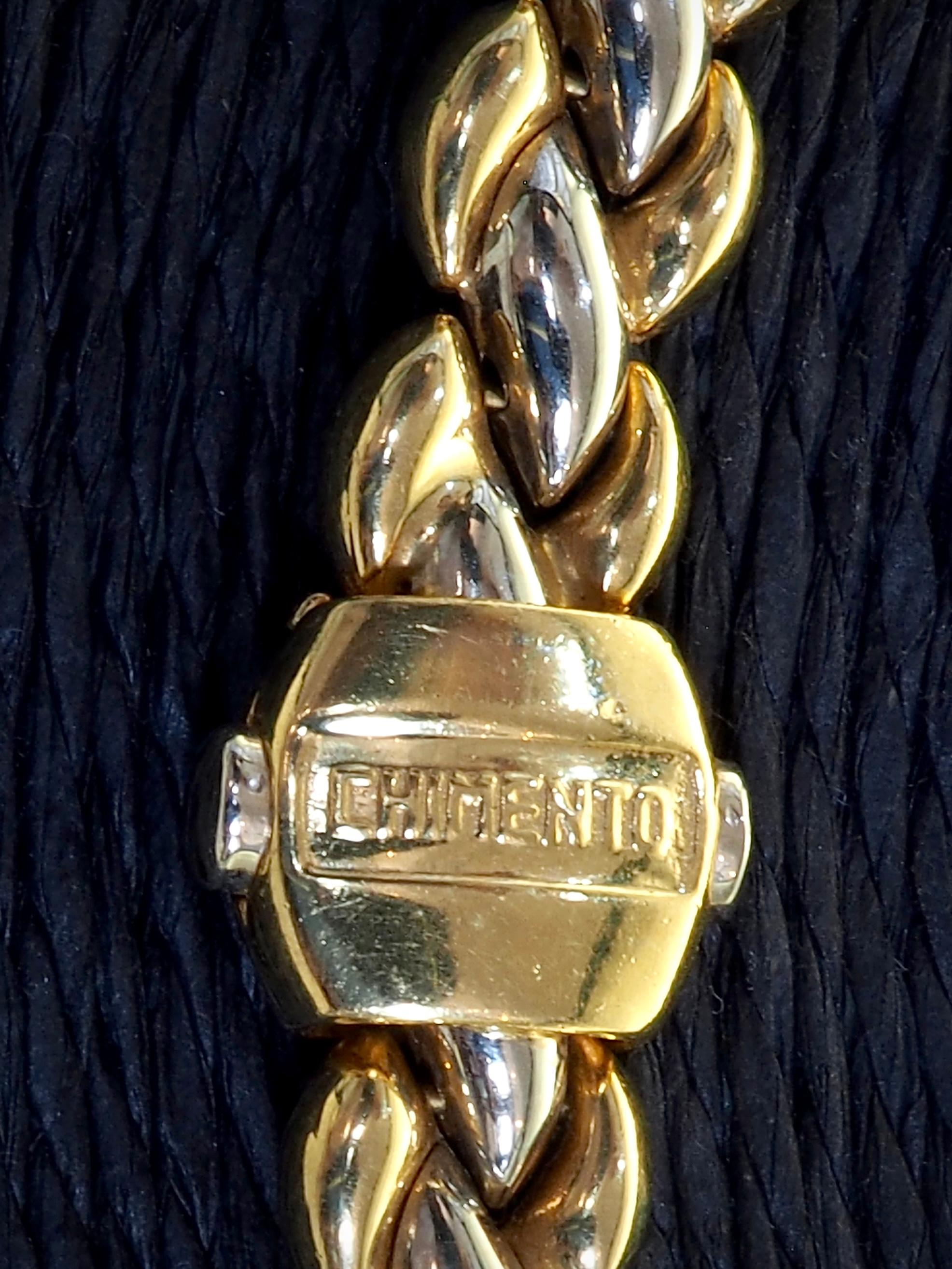 18K Two Tone Chimento Diamond Woven Necklace 1