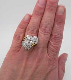 18k Two-Tone Diamond Cocktail Ring made with 3.54CTW of Diamonds
