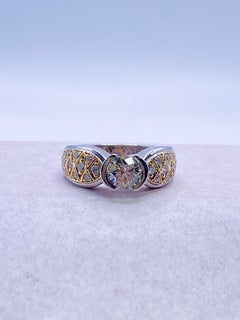 Two-Tone GIA Certified Diamond Gold Ring
