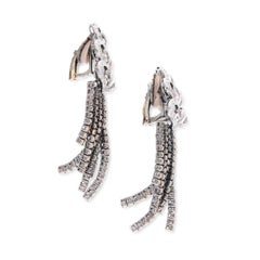 18K Two Tone Gold Chandelier Earrings with 25.3 Carat Round Diamonds