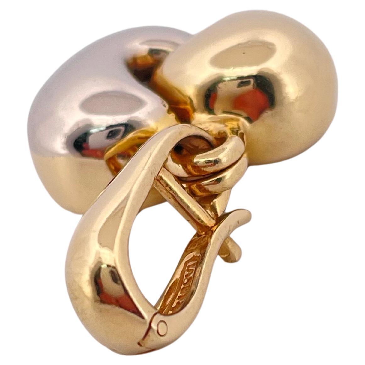 Pendentif coeur Chimento en or bicolore 18k Bon état - En vente à Sewickley, PA