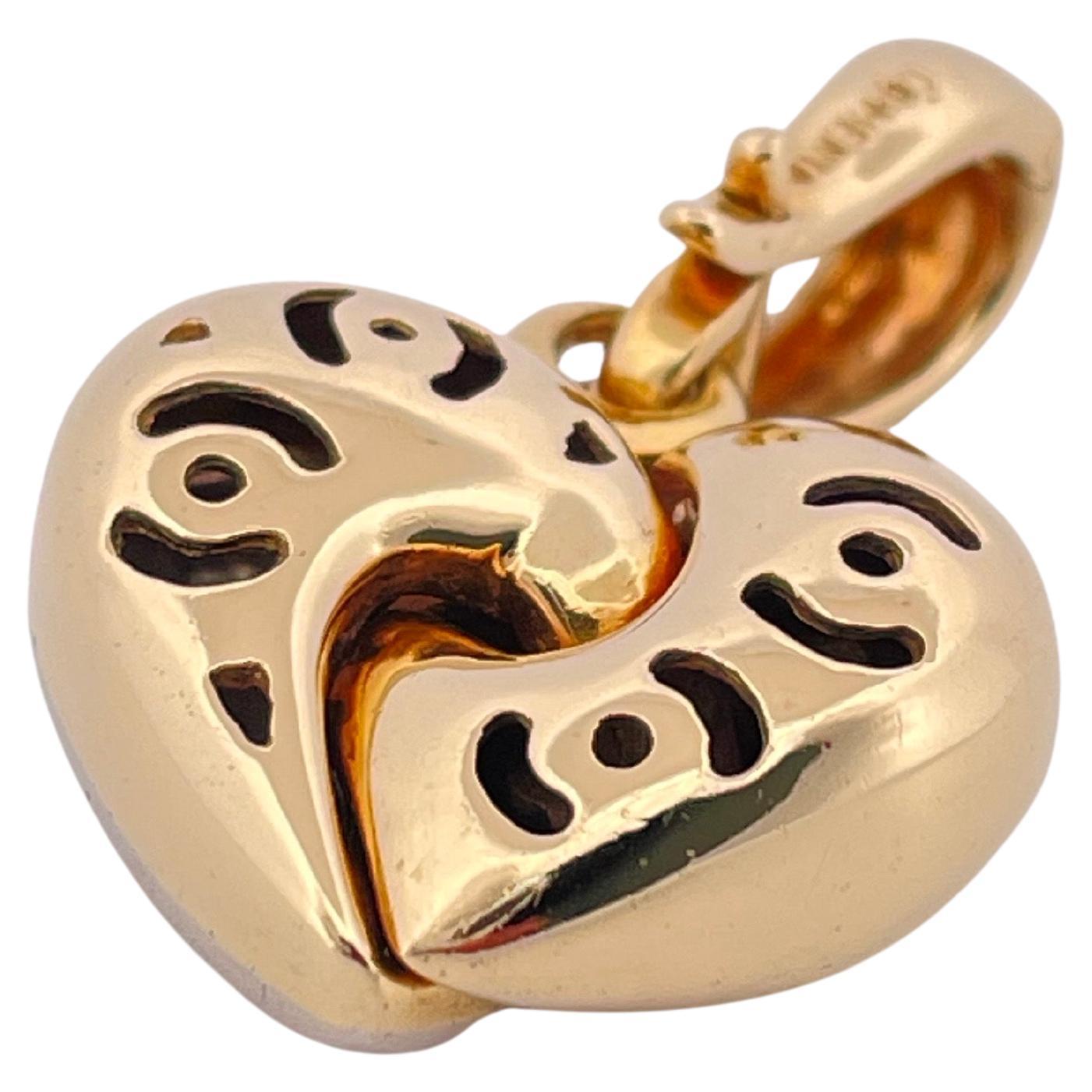 Pendentif coeur Chimento en or bicolore 18k Unisexe en vente