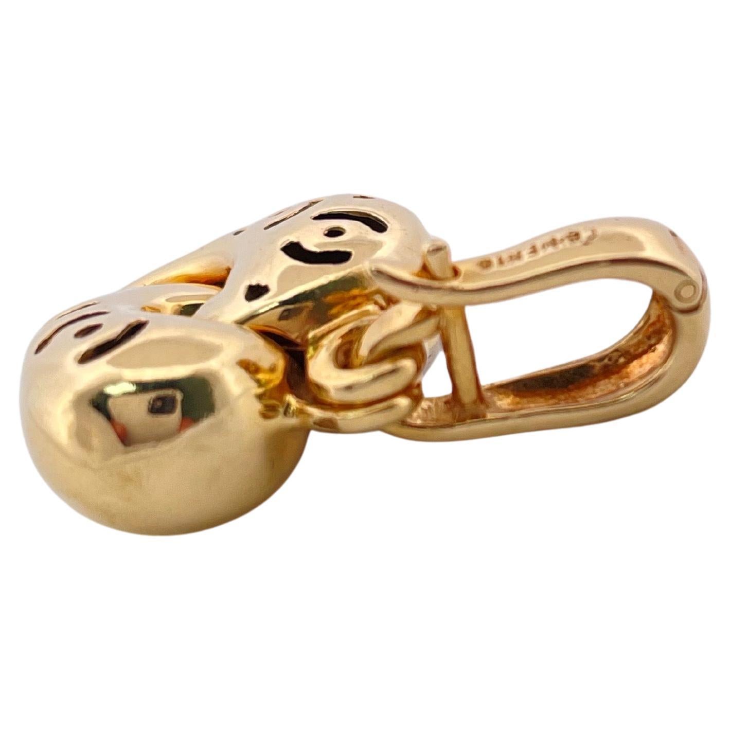 Pendentif coeur Chimento en or bicolore 18k en vente 1