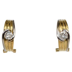 Orecchini in oro bicolore 18K con diamanti 0,80ct