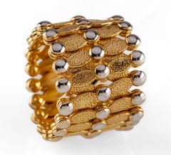 18k Two Tone Gold Expansion Ring/Bangle Bracelet by The Gold Market Firenze