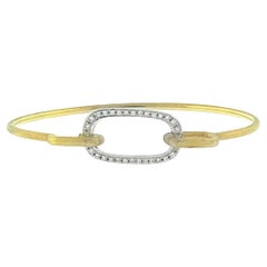18k Two Tone Marco Bicego Diamond Wire Bangle Bracelet