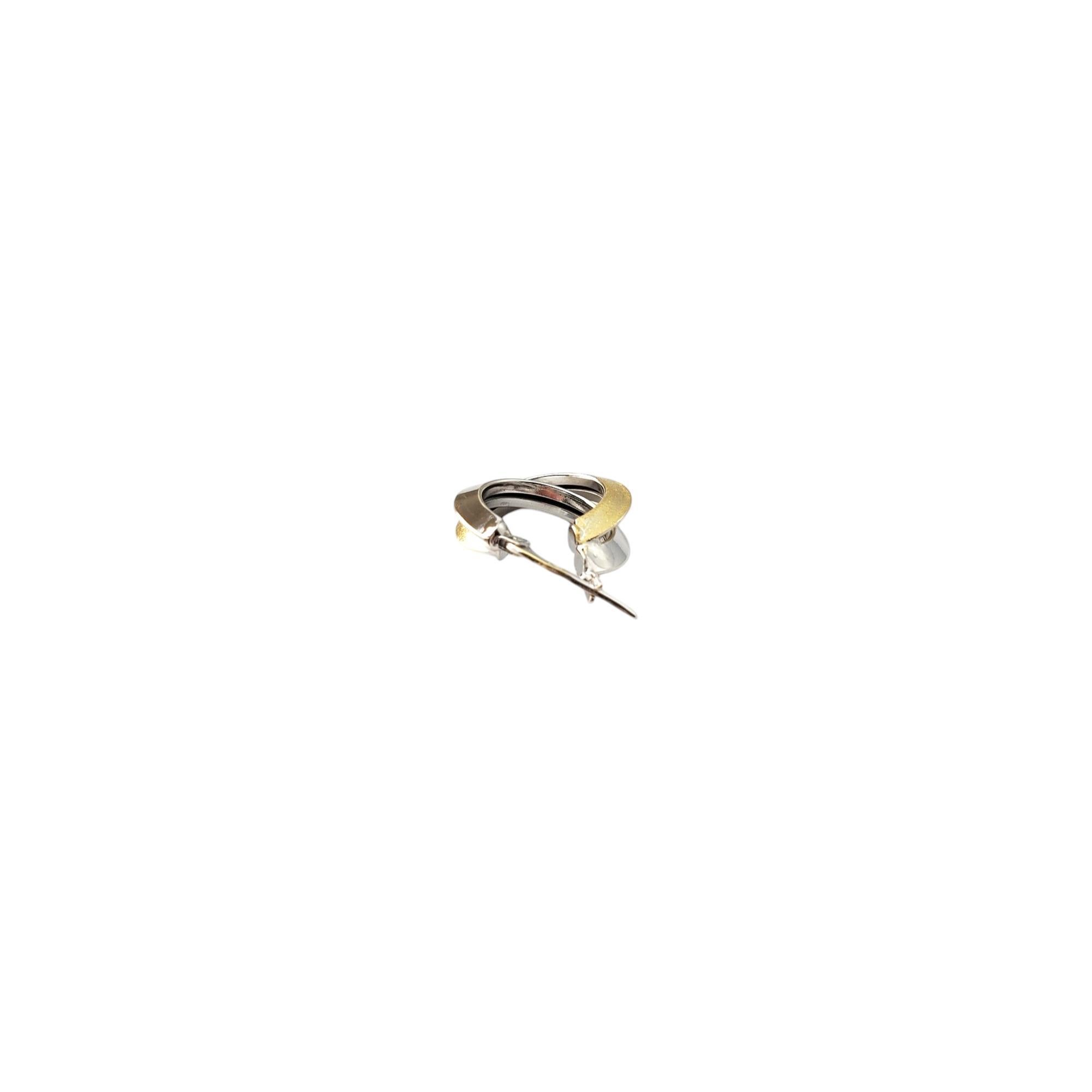 Women's 18K Two Tone Over Looping Hoop Earrings #17186