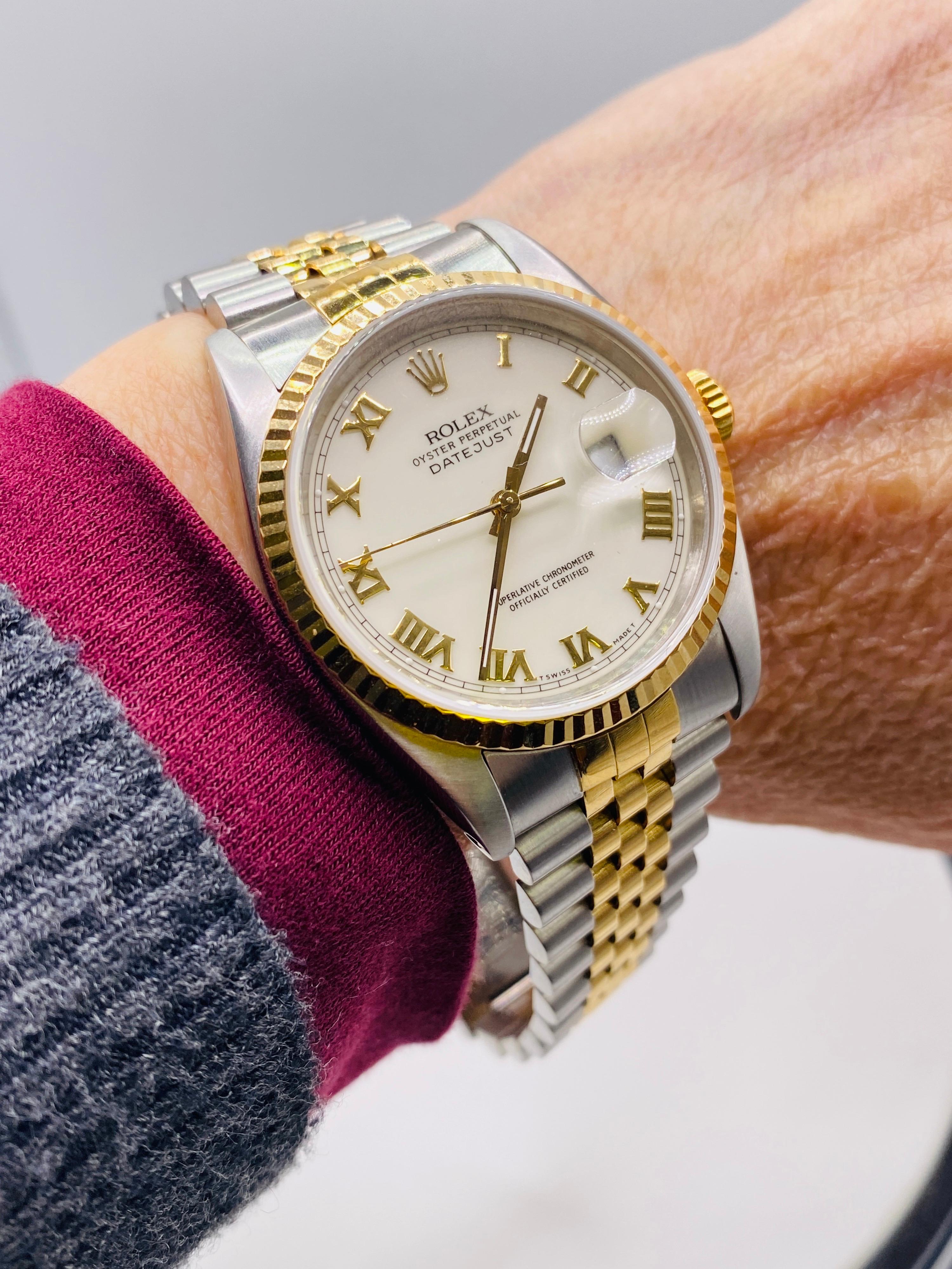 Rolex Gold Two-Tone DATEJUST Oyster Perpetual In Good Condition In DALLAS, TX