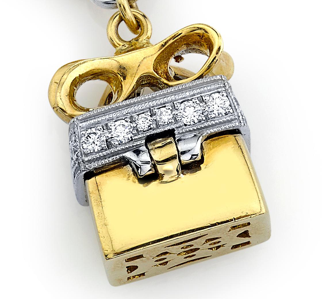 Brilliant Cut 18k Two-toned Gold, Diamond 