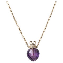 18K Valentino Amethyst and Diamond Perfume Bottle Necklace