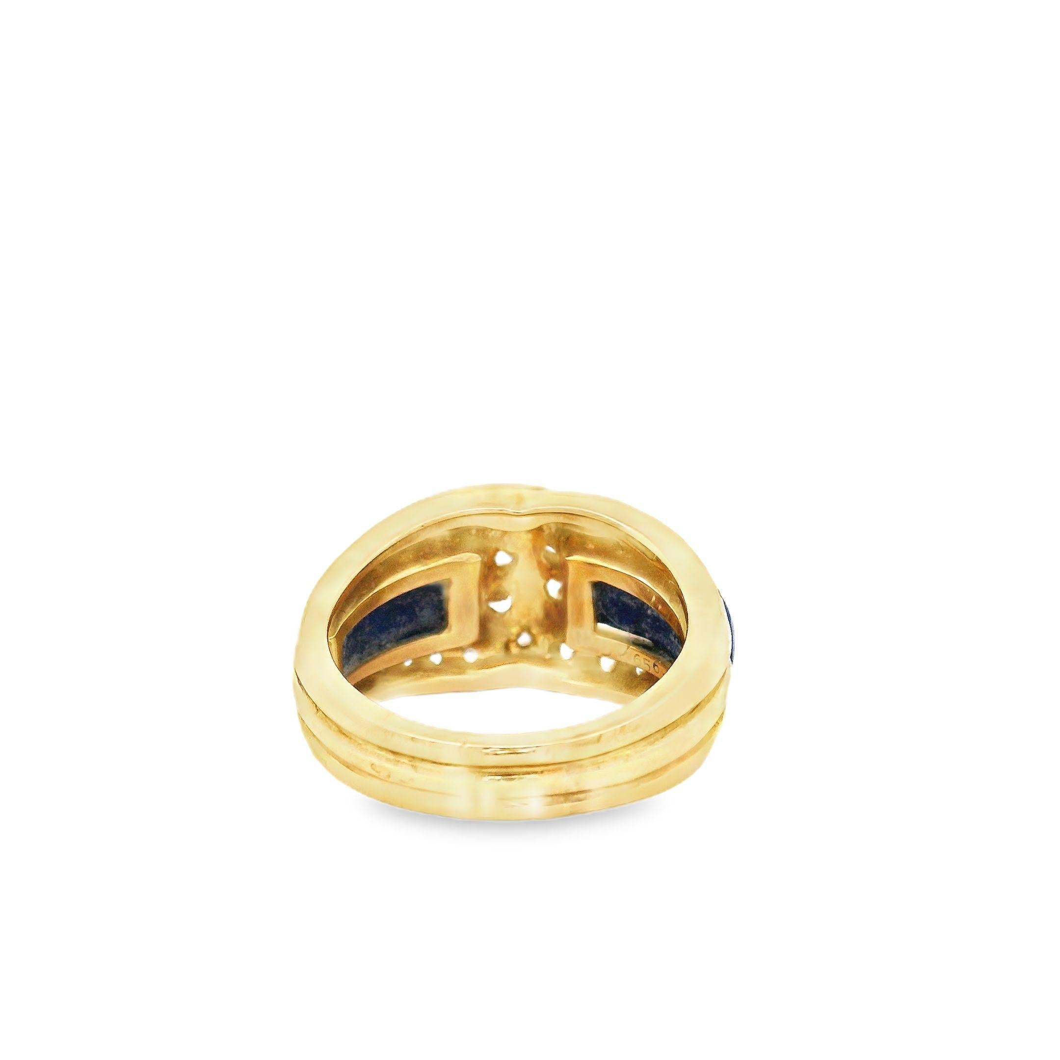 18 Karat Van Cleef & Arpels Ring mit Lapiz und Diamanten für Damen oder Herren
