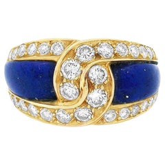 18 Karat Van Cleef & Arpels Ring mit Lapiz und Diamanten