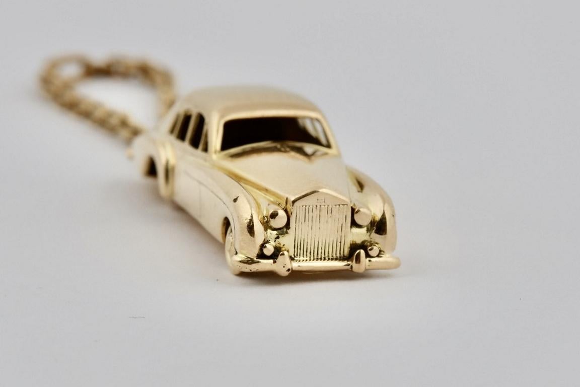 gold car keychain