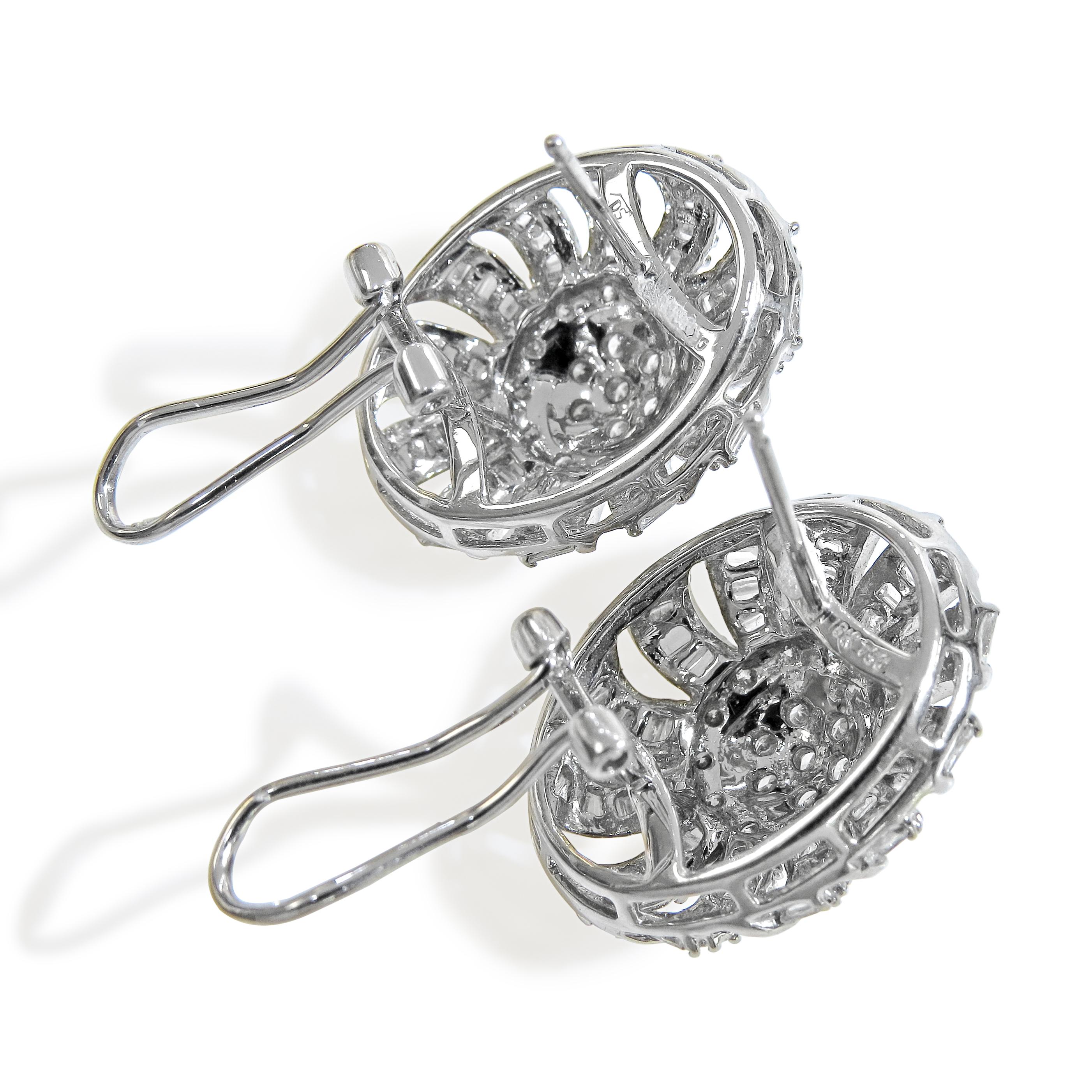 Women's 18 Karat Vintage Diamond Set Earring and Ring For Sale