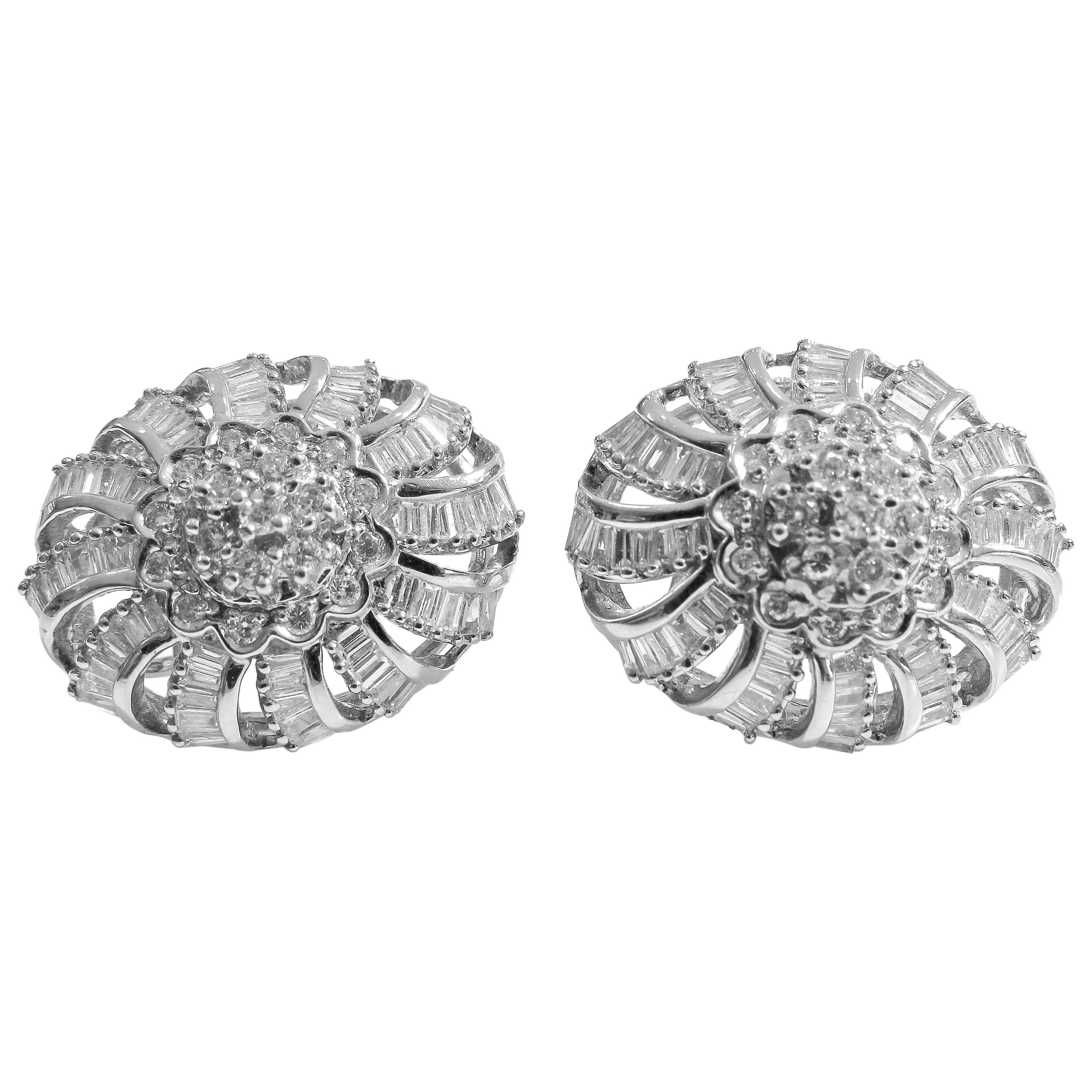 18 Karat Vintage Diamond Set Earring and Ring For Sale