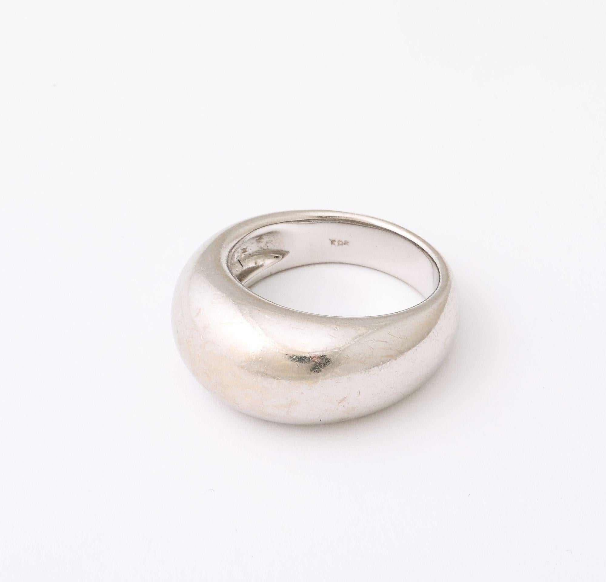 da uomo o donna Anello in oro bianco da uomo vintage 18k in vendita