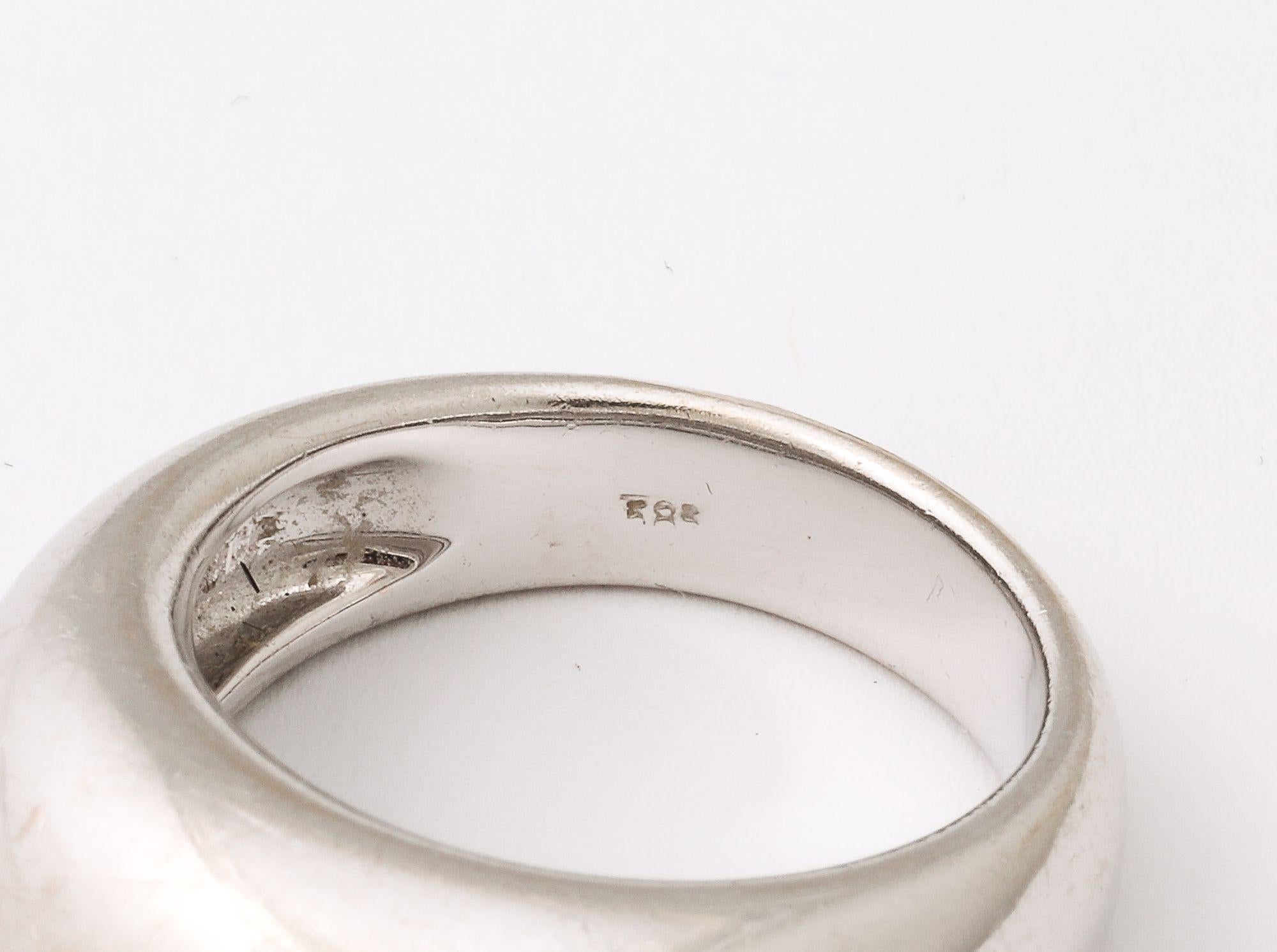 Anello in oro bianco da uomo vintage 18k in vendita 5