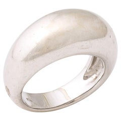 18k Vintage Herren Weißgold Ring