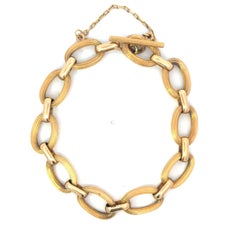 18k Vintage Oval link Bracelet