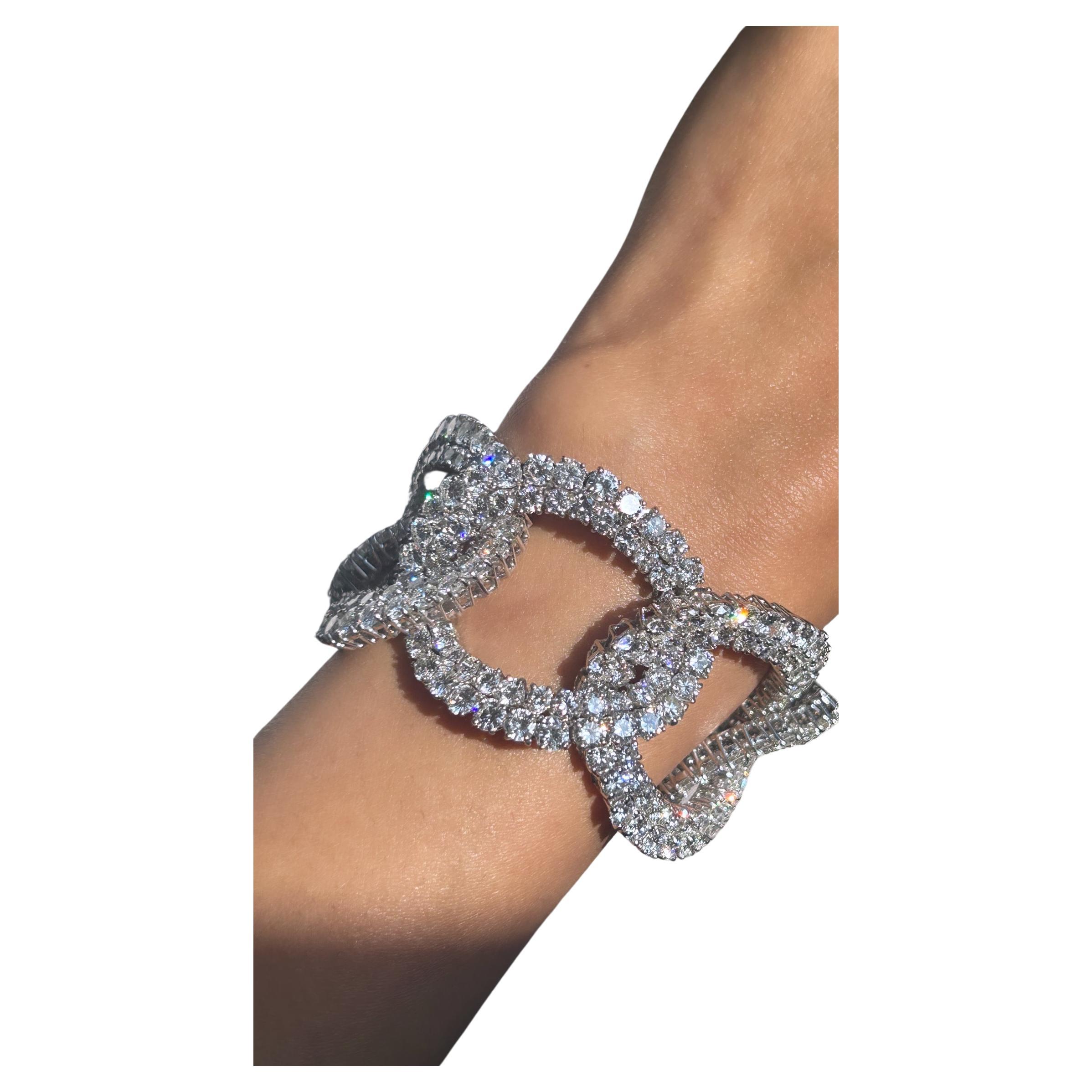 Issac Nussbaum 18K Weight Gold 75 Carat Round Dimond Rope Fancy Bracelet