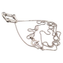 Contemporary 18K White Gold Diamond Pendant Necklace, Circa 2010