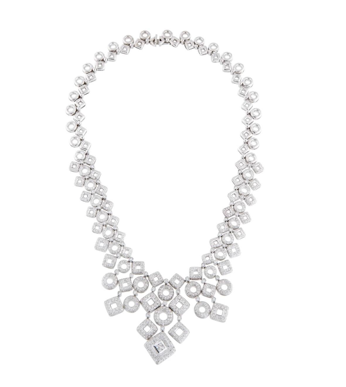 18 Karat WG 7,03 Karat Diamant-Halskette im Zustand „Neu“ im Angebot in Los Angeles, CA