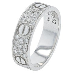 18K WG Cartier .31 CTW Diamond Love Band Size 52