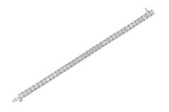 18K WG Emerald Cut Tennis Bracelet Tw. 30.48 carat