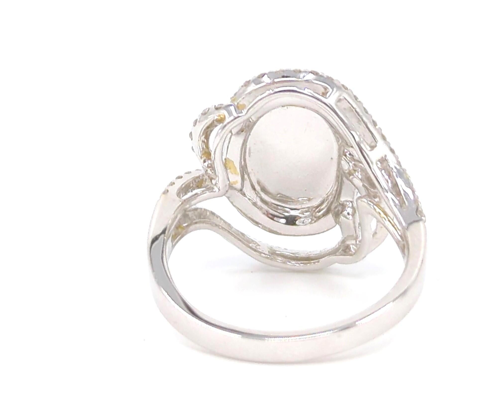 18K WG Ladies A-Grade Green Jadeite Diamond Ring GIA Gemologist Appraisal Sz 7.5 For Sale 6