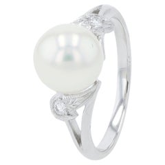 18K WG Mikimoto 7.5 MM Pearl Ring