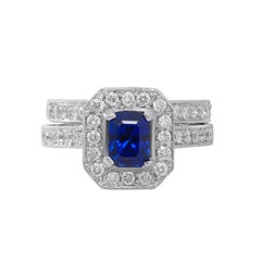 18k WG Ring with 1.44ct Diamond and 1.83ct Sapphire