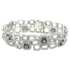 18K WG Spinel Diamond Bracelet