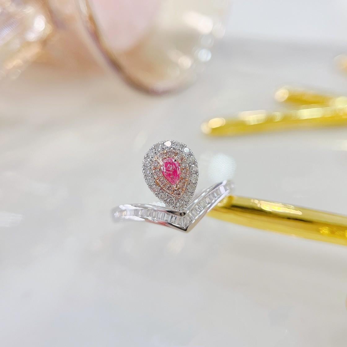 in vendita:  Anello a goccia con diamante in oro bianco e rosa 18K V.I.I. 4