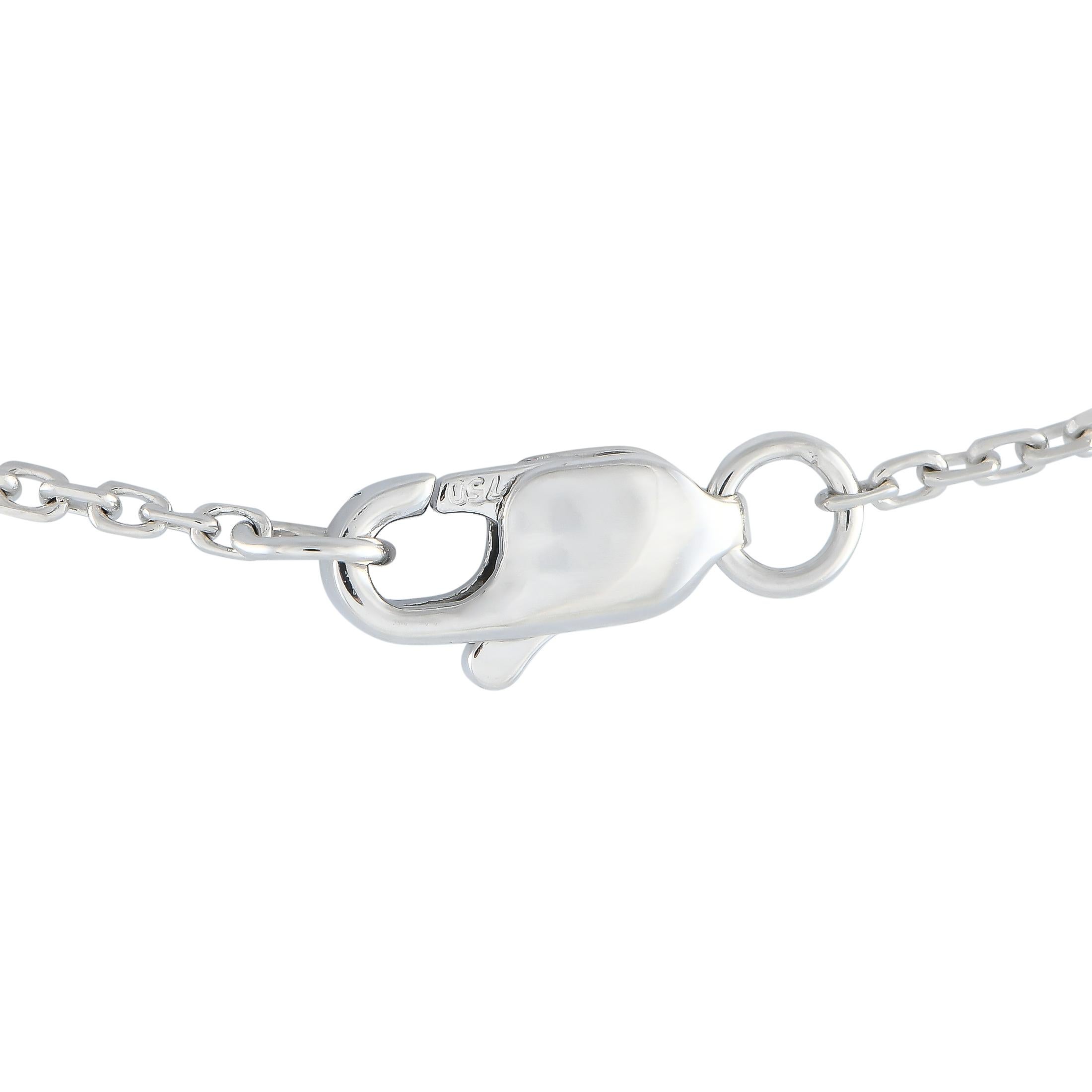 18 Karat Weiß- und Roségold 0,50 Karat Diamant Dreifach-Ring-Halskette ANK-13200-TRI (Rundschliff) im Angebot